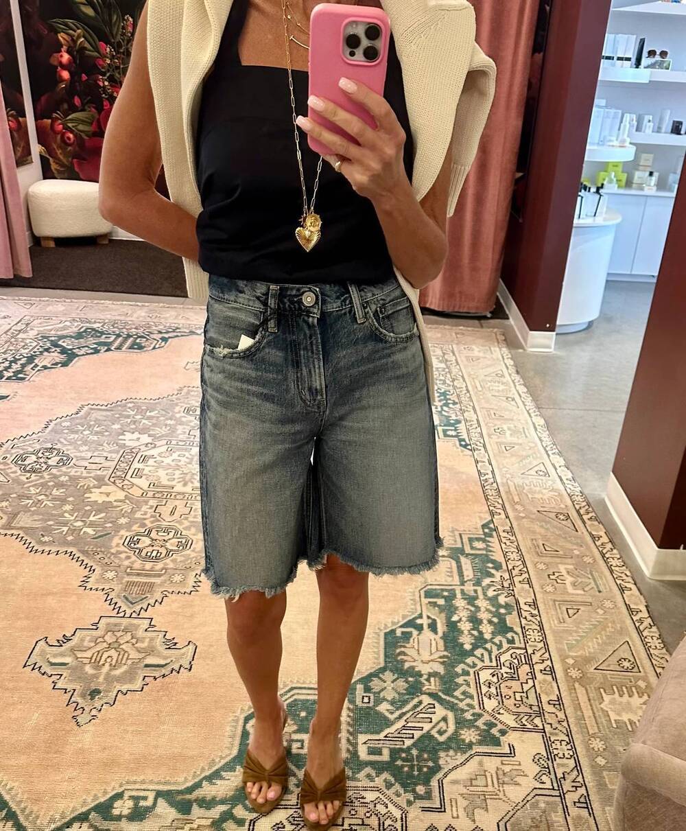 NEW MOUSSY women's bermuda denim shorts in romford